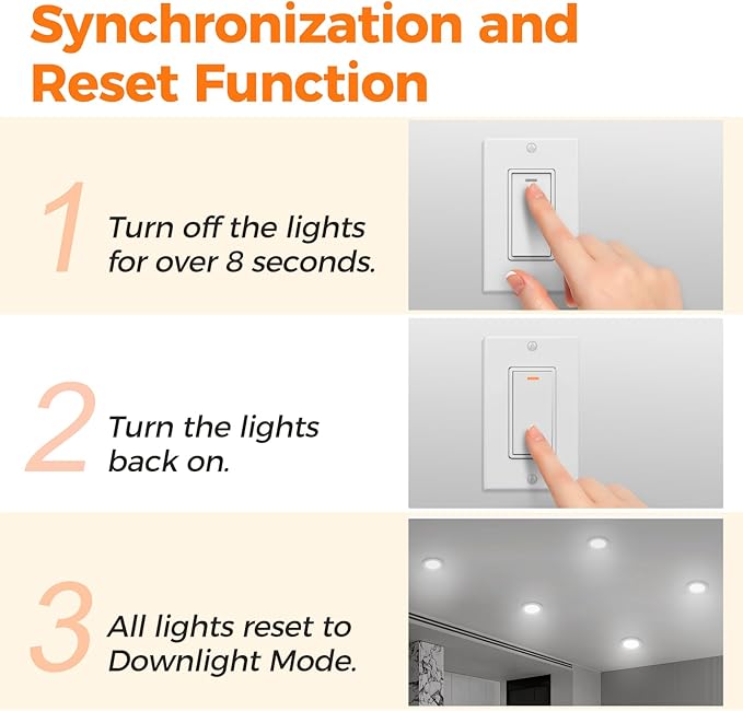 6 Pack 4 Inch LED Recessed Ceiling Lights with Night Light, Dimmable, 2700K-5000K 5 CCT Selectable, Canless Wafer Downlight with Junction Box, Ultra-Thin, 9W, ETL, White