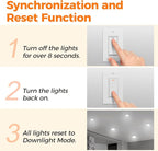 6 Pack 4 Inch LED Recessed Ceiling Lights with Night Light, Dimmable, 2700K-5000K 5 CCT Selectable, Canless Wafer Downlight with Junction Box, Ultra-Thin, 9W, ETL, White