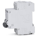 AC Miniature Circuit Breaker, 6 Amp 120V/240V 2 Pole DIN Rail Mount Circuit Breaker, Thermal Magnetic Trip, Solar AC Disconnect Switch MCB C6