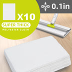 Dust Mop for Floor Cleaning - Microfiber for Hardwood, Laminate, Tile - Stainless Steel Handle, Reusable, Dry and Wet Use - 1 Mop + 10 Pads