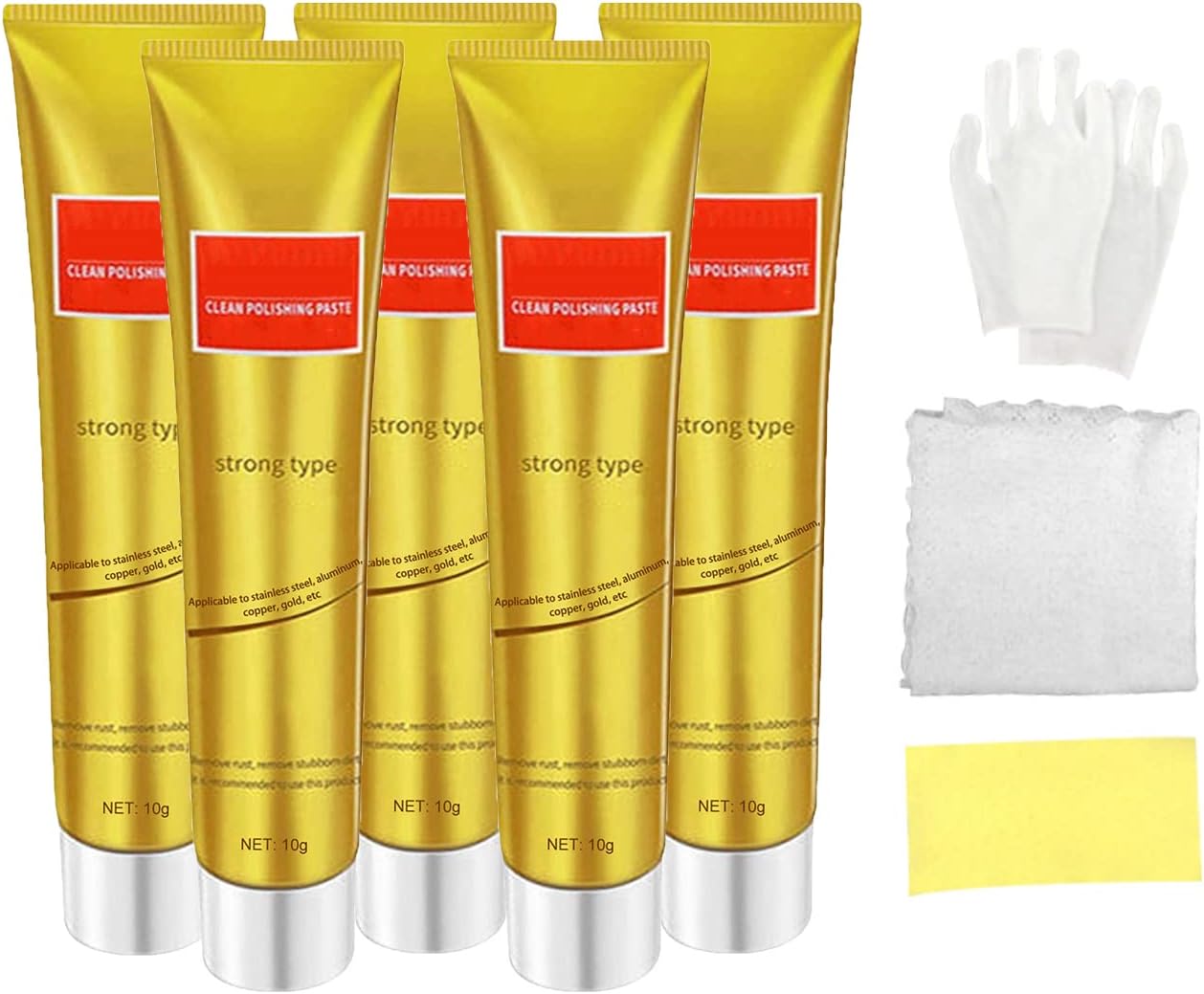 Instashine Metal Polish Cream, Ultimate Metal Polish Cream, Fixini All Metal Polish Cream, Instashine Metal Polish, Ultimate Metal Polishing Cream for Stainless Steel/Aluminum/Brass/Copper (5Pcs)