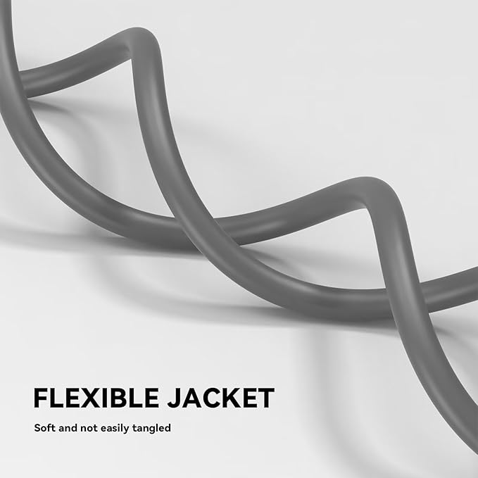 2 Pack 9 ft 14/3C SJTW Appliance and Power Tool Cord, 14 Gauge 3 Prong Heavy Duty Replacement Power Supply Cord Cable, 110V 115V 120V AC Pigtail, 15A, 1875w