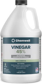 45% Vinegar (1 Gallon) - General Purpose All-Natural Multi-Surface Cleaner for Home, Patio & Commercial - High Performance, Powerful Concentrated Acetic Acid - Made in USA