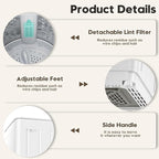 Auertech 18 lbs Portable Washing Machine, Fully Automatic Portable Washer with LED Display, 7 Wash Cycles, 4 Water Levels, Top Load Washing Machine for Apartment, RV, Dorm, Home