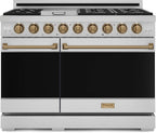 Gordon Ramsay by THOR Kitchen 48 Inch Professional Gas Range with Double Oven in Stainless Steel/Bronze