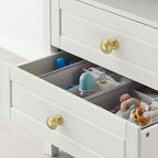 Amerdeco 10 Pack Brushed Gold Cabinet Knobs Single Hole Cabinet Pulls 1 Inch Drawer Knobs for Bathroom Cabinets ZH0086