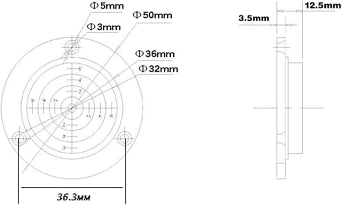 50MM 4 packs Universal Level Instrument Horizontal Bead Horizontal Instrument Horizontal Bubble Level Belt Positioning Hole Through（50x13mm）