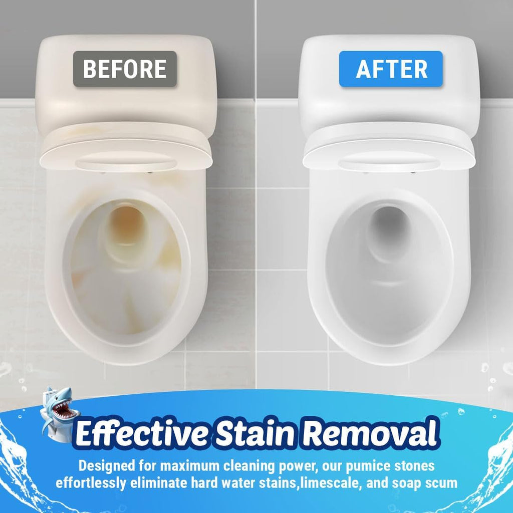 2 PACK Pumice Stone for Toilet Cleaning | Toilet Pumice Stone with Handle | Pumice Cleaning Stone for Toilet Bowl