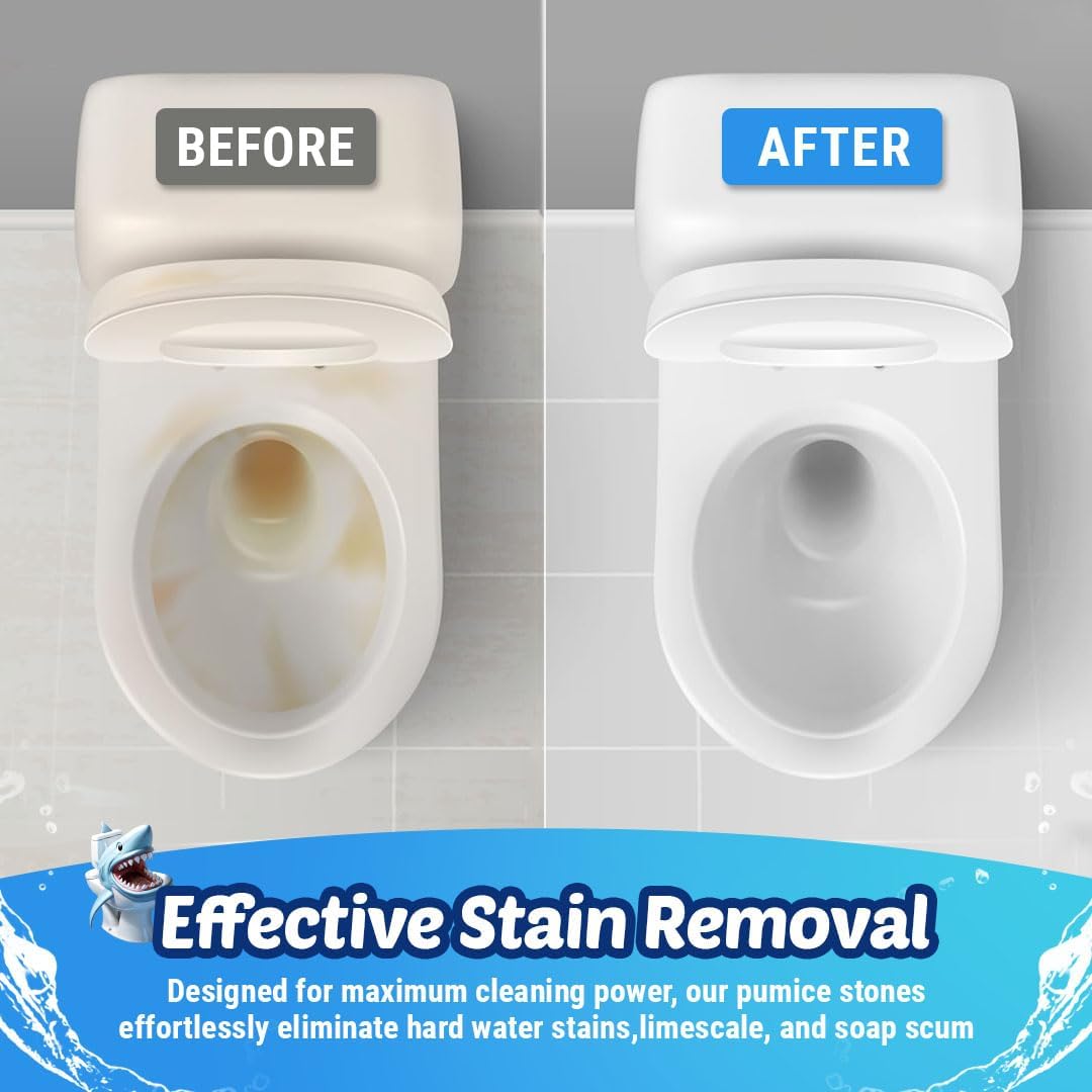 2 PACK Pumice Stone for Toilet Cleaning | Toilet Pumice Stone with Handle | Pumice Cleaning Stone for Toilet Bowl