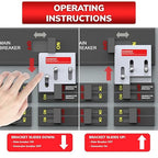 Generator Interlock Kit for Square D QO or Homeline 150 or 200 amp Panel - Generator Lockout Kit, Interlock Switch - 1 3/8" Spacing Between Main and Generator Breaker