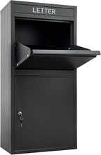 Package Delivery Boxes for Outside, Extra Large Capacity Modern Mailbox, Outdoor Freestanding Porch Box for Package (Black)