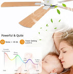 56inch Modern White Ceiling Fans with Lights and Remote/App Control, Dimmable LED, Reversible DC Motor, Noiseless, 6 Speeds Low Profile Ceiling Fan for Livingroom Indoor/Outdoor Use