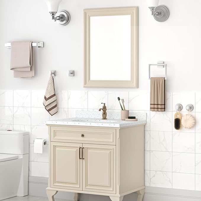 Bathroom Hardware Accessories Set: 12-Pieces Bath Towel Bar Set, Towel Racks for Bathroom Wall Mounted, SUS304 Stainless Steel, Brushed Nickel