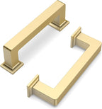 FILTA 3 Inch(76mm) Hole Centers Gold Cabinet Pulls(Set of 10),Gold Cabinet Pulls Zinc Alloy Kitchen Cabinet Handles Cabinet Hardware for Cabinets Cupboard Drawer