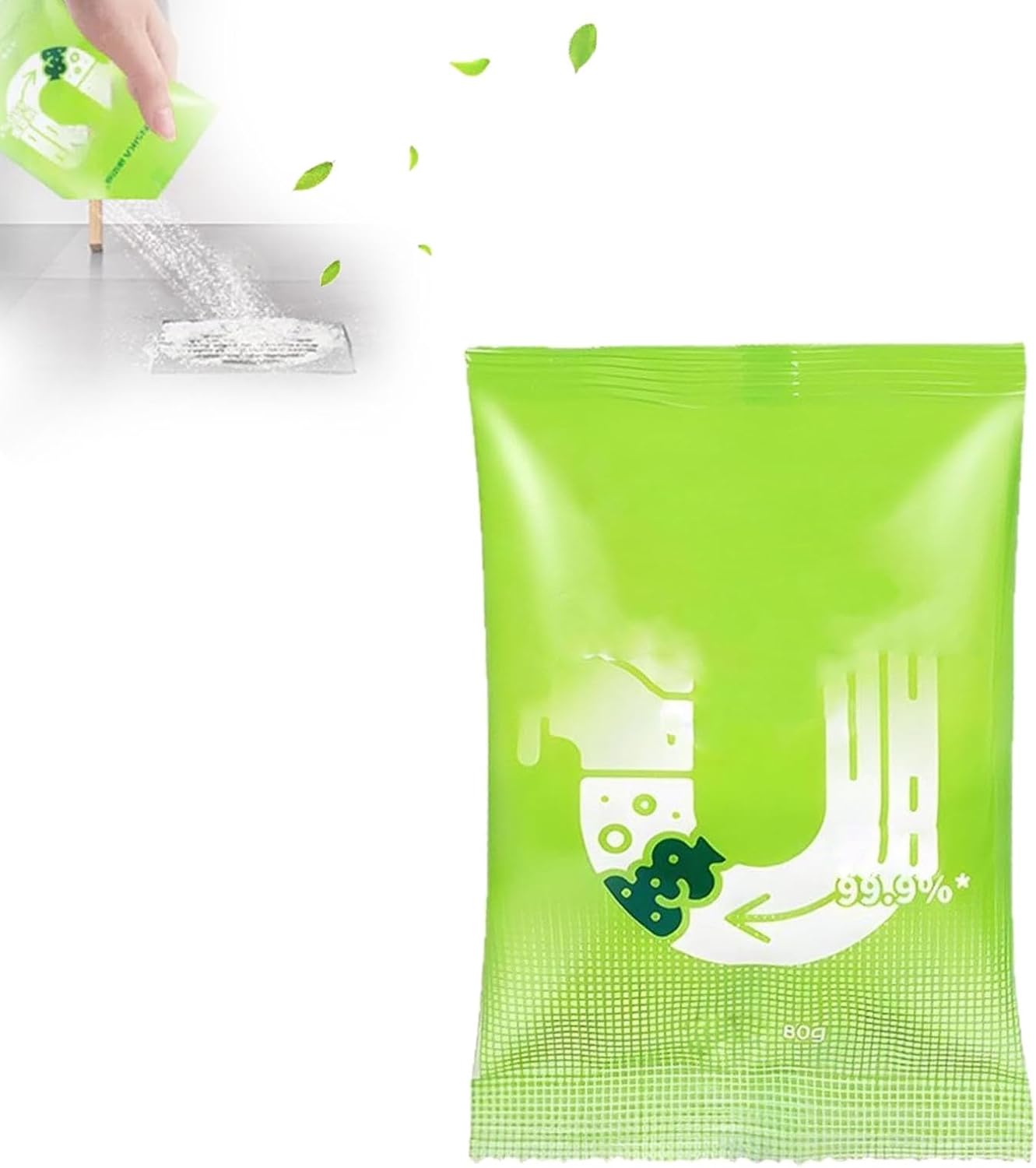 Powerful Pipeline Dredging Powder, 80g Powerful Sink And Drain Cleaner Powder, Drain Clog Remover Agent, Powerful Pipe Unclogger, Multi-Purpose Pipe Cleaner For Kitchen Bathroom Toilet (1PC)