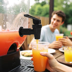 4 PCS Replacement Cooler Faucet Spigot, Leakproof Plastic Tap Set for Beverage Dispensers, Water Coolers & Jug, Black Multi-Use Water Spigot