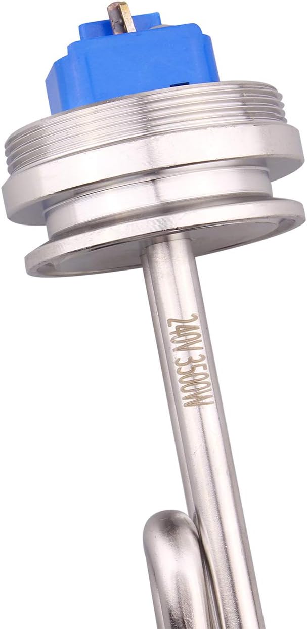 DERNORD 1.5" Inch (OD50.5mm) Tri-clamp Foldback Heating Element Stainless Steel Immersion Water Heater (240V 3500W)