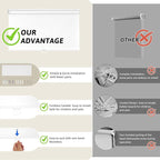 ChrisDowa Cordless Blackout Roller Shades for Windows, Thermal Insulated UV Protection Pull Down Shades, Total Blackout Window Blinds for Home, Office, Bedroom, Door (67" W x 72" H, White)