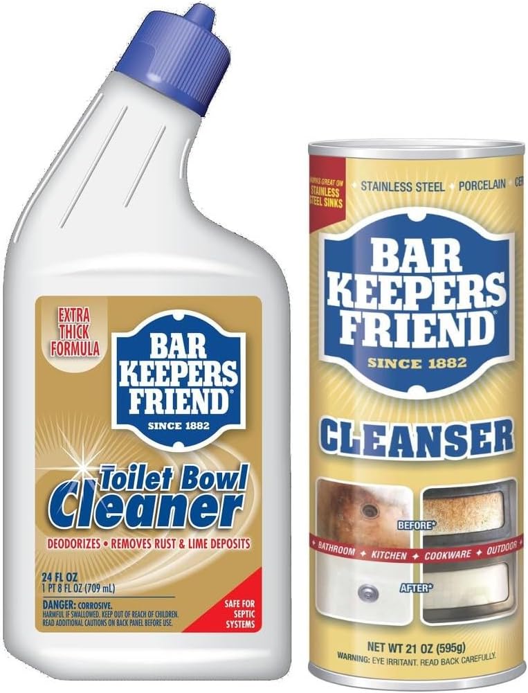 Bar Keepers Friend Toilet Bowl & Powder All-Purpose Cleanser - 24oz/21oz - 2 ct