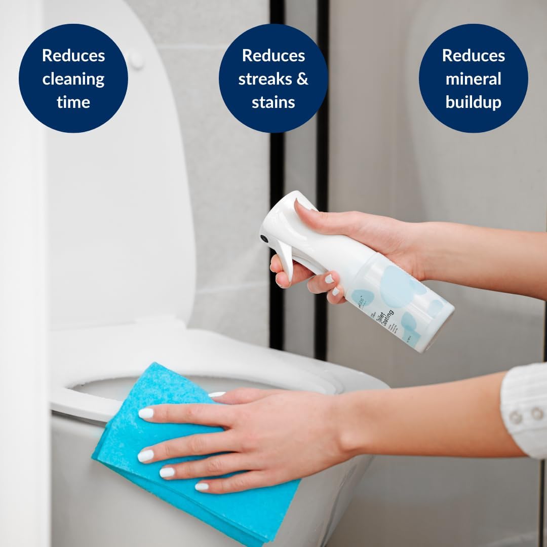 spotLESS MATERIALS Toilet Coating Spray, Protective Toilet Spray for Ceramic & Porcelain, Water-Repellent Barrier, Reduce Scrubbing & Cleaning Time, PFAS-Free Bathroom Essential