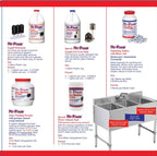 Nu-Foam Triple Glass Washing Brush, Bar Glassware Cleaner with Base, 3 Brushes, Black and White