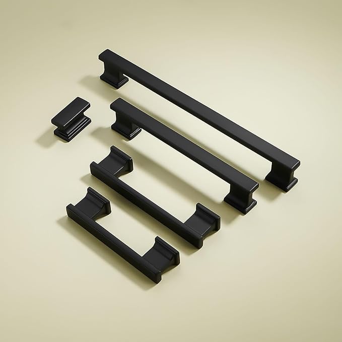6 Pack 13.6 Inch Length|12.6 inch(320mm) Hole Center Matte Black Kitchen Cabinet Handles, Cabinet Long Pulls Kitchen Cabinet Hardware, Cupboard Pulls, Drawer Handles