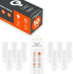 GoodBulb 32 Watt CFL Light Bulbs 4 Pin GX24Q-3 Base 3000K Warm White 32W High Output 2400 Lumens Triple Tube Compact Fluorescent Light Bulbs Plug-in 10 Pack