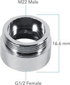 Faucet Diverter Valve with Aerator, 3-Way Diverter Valve for Hand Held Shower, Sink Faucet Splitter for Kitchen and Bathroom, with 55/64'', 15/16'', G1/2” Adapters