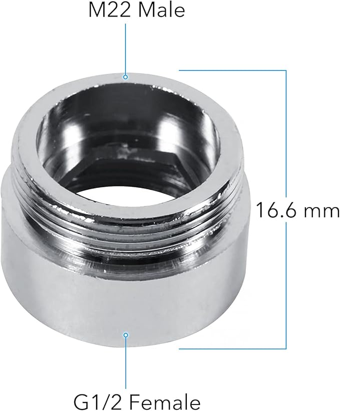 Faucet Diverter Valve with Aerator, 3-Way Diverter Valve for Hand Held Shower, Sink Faucet Splitter for Kitchen and Bathroom, with 55/64'', 15/16'', G1/2” Adapters