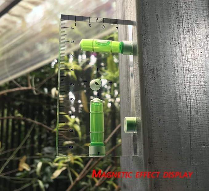 umei Transparent T-Type Multi-Functional Level Bubble Two-Way Level with Magnet Scale Size 95x51x13mm