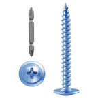 (100 pcs) Wensilon #10×2" Phillips Truss Head Wood Screws Galvanized Iron Quick Metal Self Tapping…