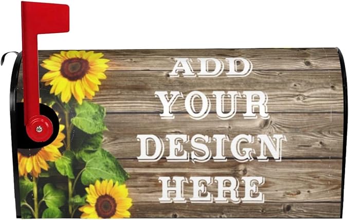 Personalized Mailbox Covers Custom Picture/Photo/Text Magnetic Standard Size Mailbox Wraps Post Letter Box Cover for Garden Yard Outdoor Decorations-6