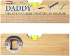 Christmas Gifts for Daddy from Daughter Son, Best Father Gifts for Bonus Dad, Birthday Fathers Day Valentines Gift for Dad Stepdad Wooden Spirit Level A1