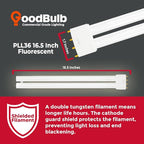 GoodBulb PLL36/835 36W 16.5" Twin Tube Compact Fluorescent Light Bulb 4-pin 2G11 Base 3500K Neutral White 2400 Lumen 36000 Hour Long Life Biax Pack of 10