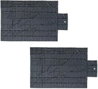 Mytee Products 2 Pack 16' x 27' Flatbed Truck 18 Oz Steel Tarp with 4 FT Drop & Flap - Black Heavy Duty Vinyl Waterproof Tarp for Trailers to Protect Cargo from Wind, Rain, Snow and Sun