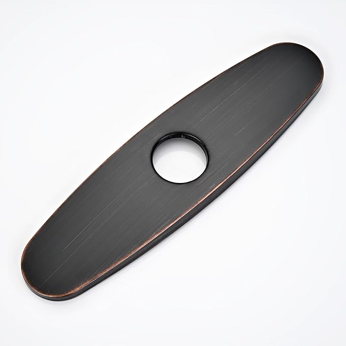 Faucet Cover Plate, Stainless Steel Deck Plate for Kitchen Sink Faucet Single Hole or Bathroom Faucet 1-3 Hole Faucet Hole Cover Round 10 Inch (Oil Rubbed Bronze)