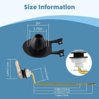 Universal Toilet Handle Replacement Kit Side Mount with 2-Inch Rubber Toilet Flapper, Toilet Tank Parts Compatible with Kohler, American Standard, TOTO, Mansfield, Angle Mount-Brushed Nickel