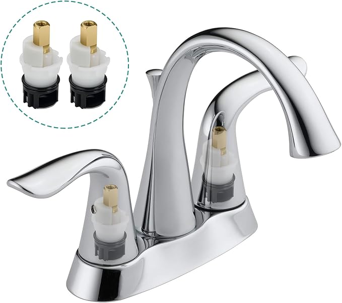 RP25513 Faucet Stem Replacement for Delta two handle Faucet Repair Kit Includes RP24096 Cartridge RP4993 Seat and Spring RP24097 Turn stop1/4, 4 pack