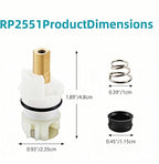 For Delta two handle Faucet Repair Kit,RP25513 faucet stem assembly Replacement Kit,Includes RP24096 Cartridge RP4993 Seat and Spring RP24097 Turn stop1/4, 2 Pack