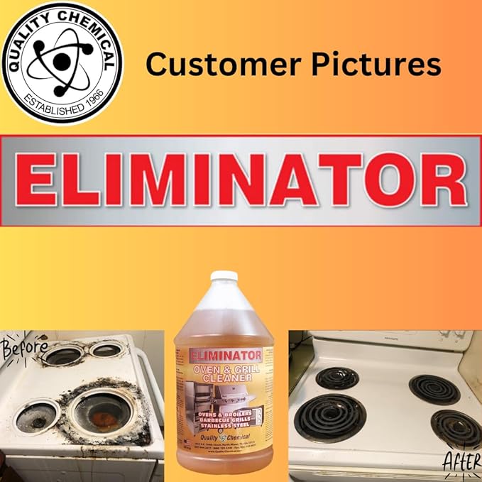 Quality Chemical Oven Cleaner & Grill Cleaner - Heavy-Duty/Fast Acting & Easy to Use/Degreaser/Heavy Duty Oven Cleaner/Best Oven Cleaner/Made in USA - 1 Gallon Combo