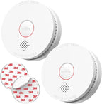 SITERLINK Smoke Detectors,Replaceable Battery Included Smoke Alarms with 10 Hours Silence Button,Photoelectric Sensor Smoke Detector,Fire Detectors for Home,ETL-9th Listed,GS509A 2-Pack