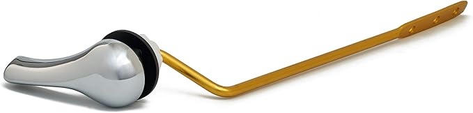 Qualihome Universal Toilet Tank Flush Lever, Chrome Finish Handle with Metal Nut, Fits Most Toilets (Side Mount)
