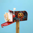 Giwawa Scary Halloween Mailbox Cover - Spooky Pumpkin Stained Glass Autumn Fall Design - Large Magnetic Oversized 25.5 x 21