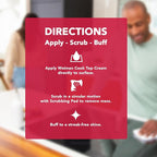 Weiman Products Cook Top Scrubbing Pad, 3 Count, 6 Per Case