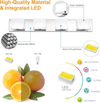 SineRise LED Modern Bathroom Vanity Light Fixtures (4-Light, 30-Inch, 5CCT), Chrome Modern Acrylic Bathroom Wall Lighting Fixtures Over Mirror (3000K/3500K/4000K/5000K/6000K)