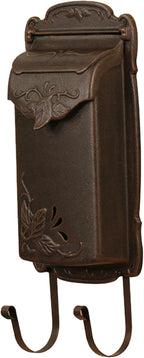 Special Lite Floral Vertical Wall Mount Mailbox - Copper Cast Aluminum Mailbox for Wall Mount - SVF-1001-CP