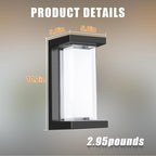 Juyace 18W Exterior Lighting Fixtures 4 Pack Budget-Friendly Outdoor Porch Lights Modern Black Sconces Wall Mount 1800Lm 3000K IP65 Waterproof for Garage House Patio Front Door Entryway