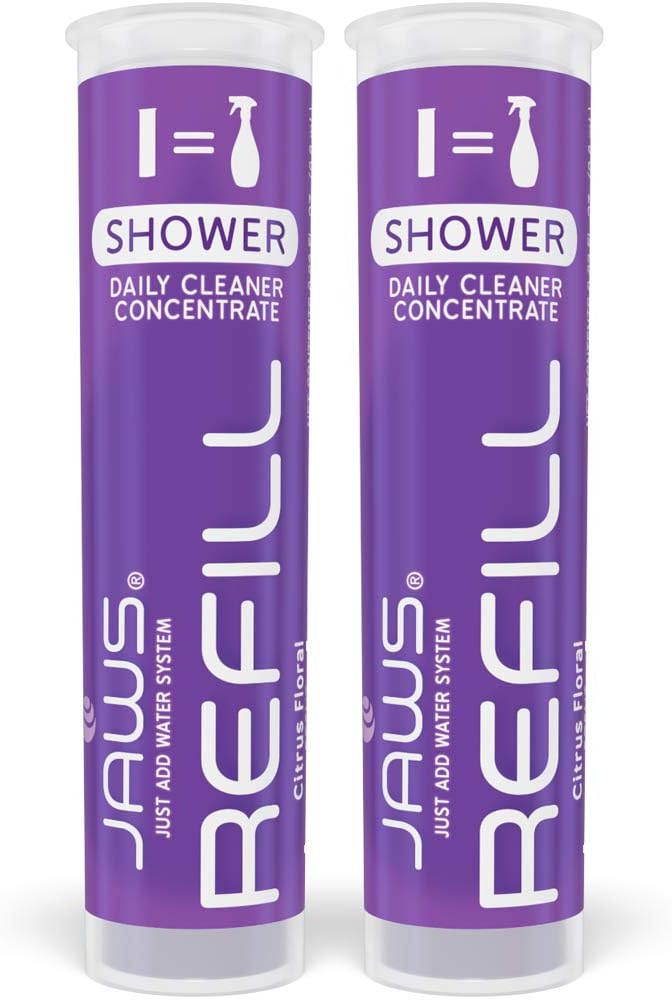 JAWS Daily Shower Cleaner Refill Pack. Includes 2 Refill Pods. Refillable Cleaning Supplies.