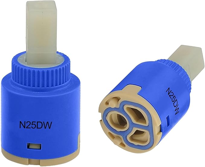 25mm Faucet Cartridge Certification Ceramic Tap Cartridge Mix Faucets Inner Cartridge Replacement for Single Lever Faucet, Monobloc Bathroom or Kitchen Mixer Faucets