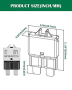 LENKRAD Automotive 25 Amp ATC/ATO Resettable Fuse 25A Manual Reset Standard Blade 25Amp Fuses Manual-Reset Circuit Breaker 25A for Car Truck RV Marine Boat Trolling Motorhome, 5 Pack